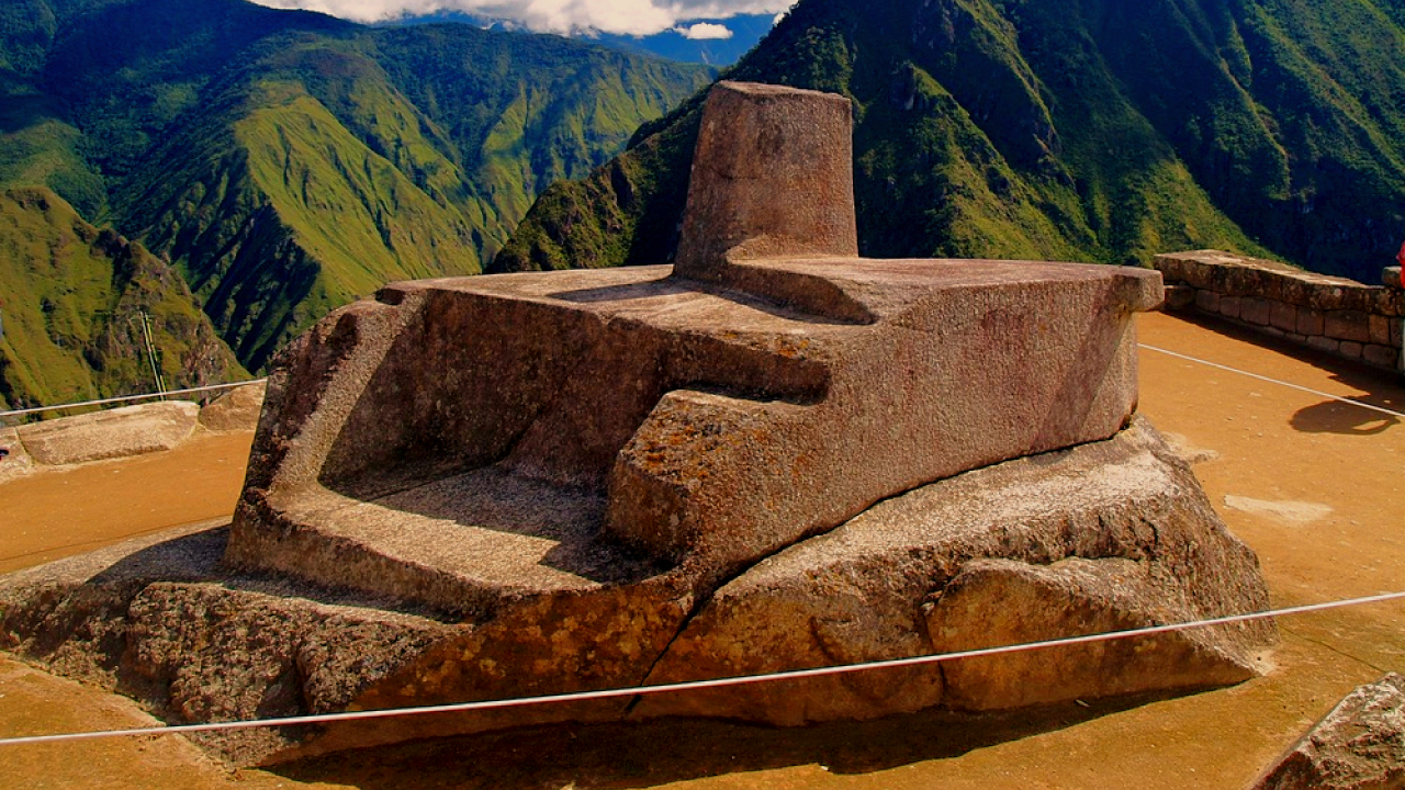 El Intihuatana, un antiguo reloj solar inca, utilizado para medir el tiempo